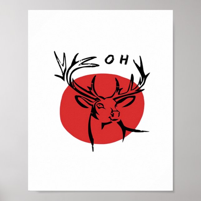 Poster O Dear O Dear Red Retro Classic Design  (Frente)