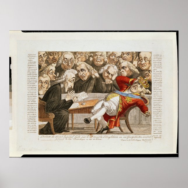 Pôster O decreto imperial a George III (Frente)