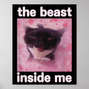 Poster O Dentro da Besta Me Engraçado Meme Gift Para Home