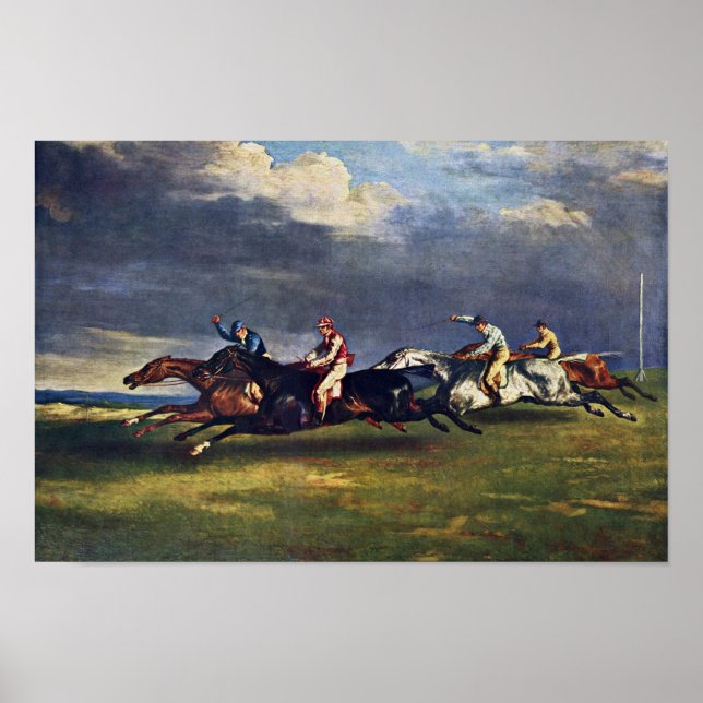 Poster O Derby Epsom De Géricault Jean Louis Théodore ( (Frente)