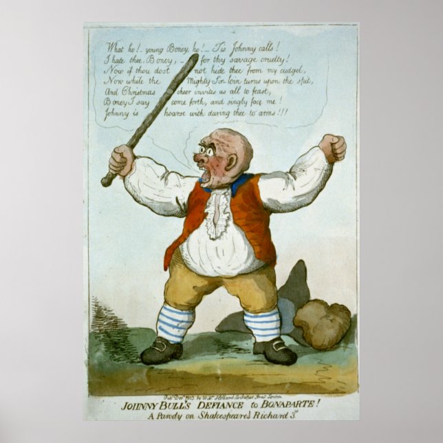 Pôster O desafio de Johnny Bull a Bonaparte! (Frente)