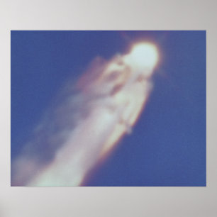 Pôster O desastre de Colômbia do vaivém espacial