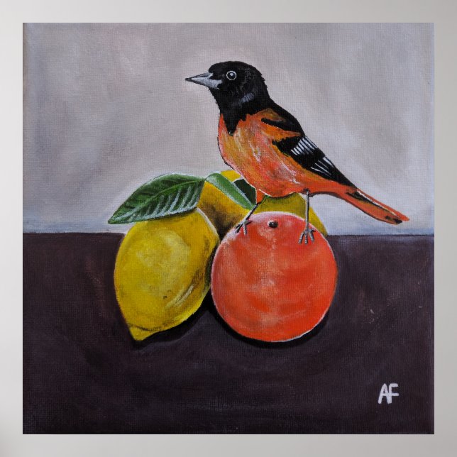 Poster O Descanso do Oriole Pintura de Alfred Fox (Frente)