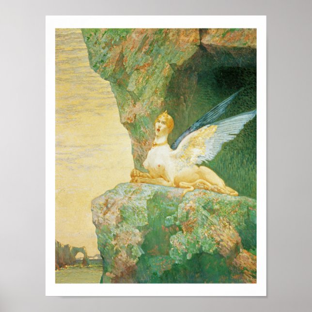 Pôster O Desespero do Esfinge, 1890 (Frente)