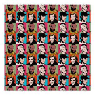 Pôster O Design de personagem inspirado no grupo A na TV 