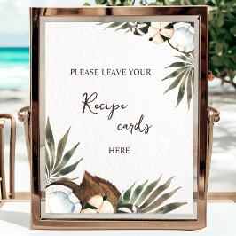 Poster O design especial do Tropical Hawaiian Floral