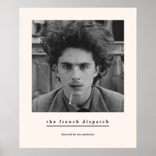Poster O despacho francês Wes Anderson Timothee Chalamet