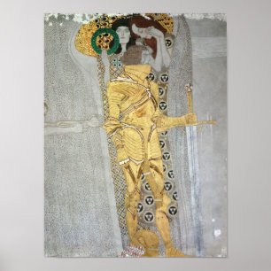 Pôster O detalhe do cavaleiro do friso de Beethoven