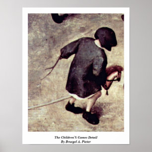 Pôster O detalhe dos jogos das crianças por Bruegel A.