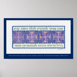 Pôster O "deus conta o 147:4 do salmo das estrelas" - 5,