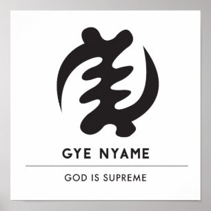 Pôster O deus de Gye Nyame   é símbolo supremo