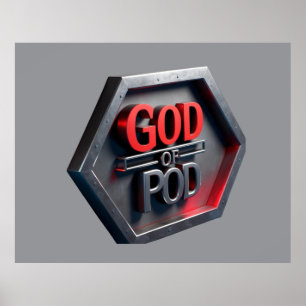 Poster O Deus do POD (Impressão a pedido)