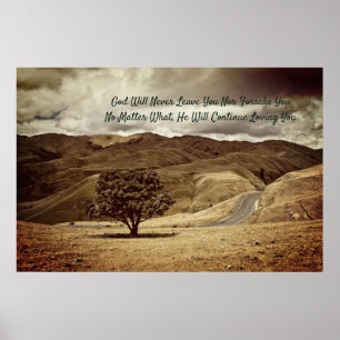 Poster O "deus nunca deixá-lo-á nem Forsake o "