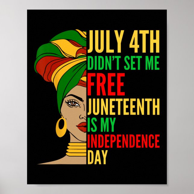 Poster O Dia da Independência é História Negra e Direitos (Frente)