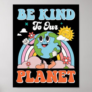 Poster O Dia Da Terra Seja Bonito Para O Nosso Planeta Re