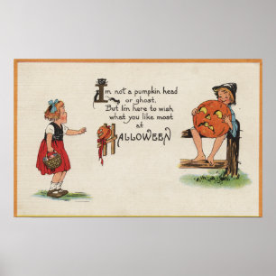 Poster O Dia das Bruxas GreetingKid na cerca