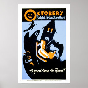 Poster O Dia das Bruxas WPA 1937 de leitura