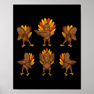 Poster O Dia de Ação de Graças da Turquia Cai