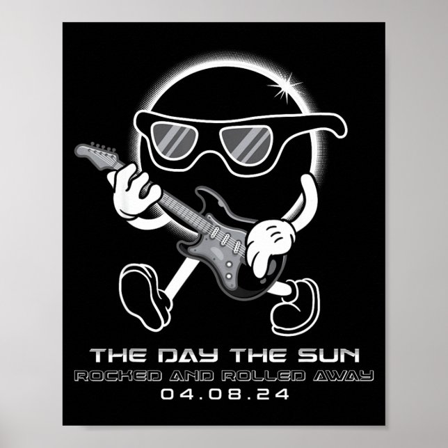 Poster O Dia do Eclipse Solar Total Sol (Frente)