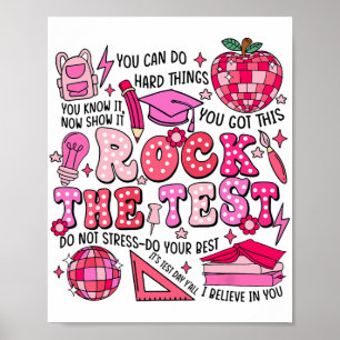 Poster O dia do teste não se estresse faça seu melhor chá