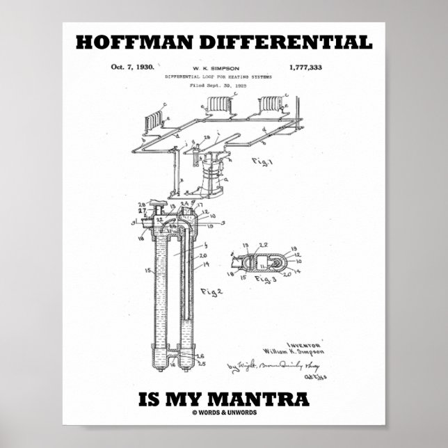Poster O Diferencial Hoffman É O Meu Design de Patentes M (Frente)