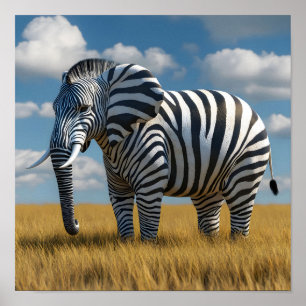 Poster O Disguise Zebra do Elefante