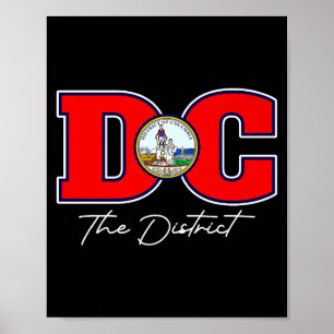 Poster O Distrito De Washington Dc Lembrança De Férias No