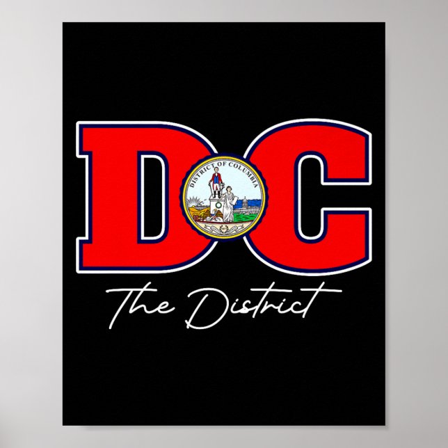 Poster O Distrito De Washington Dc Lembrança De Férias No (Frente)