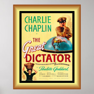 Poster O Ditador do Excelente 1940 ~ Posto de Charlie Cha