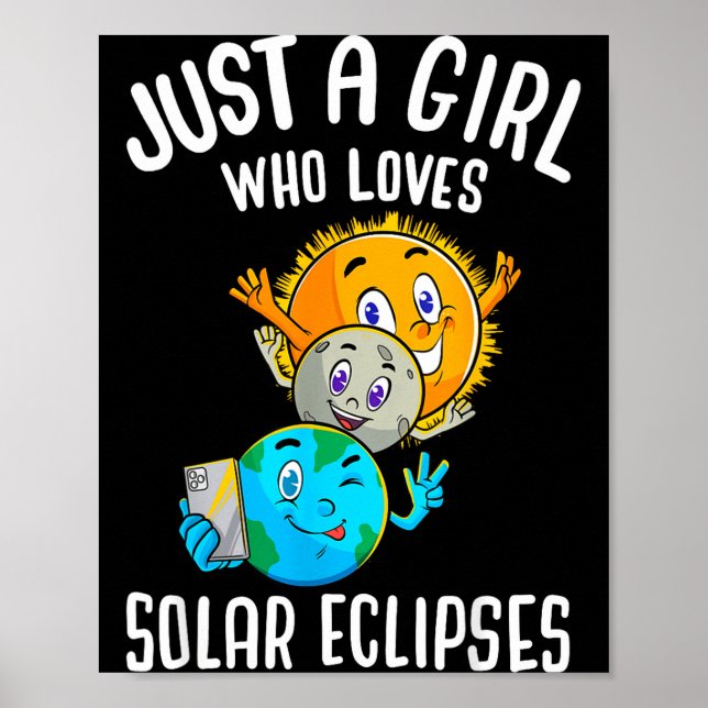 Poster O Divertido Ama Eclipses Solares Sol Lua (Frente)