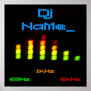 Pôster O DJ adiciona seu bar feito sob encomenda