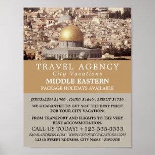 Poster O Domo do Rochedo, Jerusalém, Agência de Viagem
