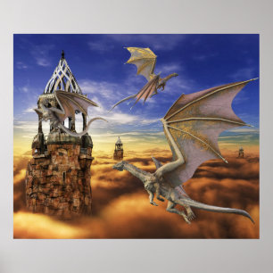 Poster O Dragão de Bronze Fantasia Sky