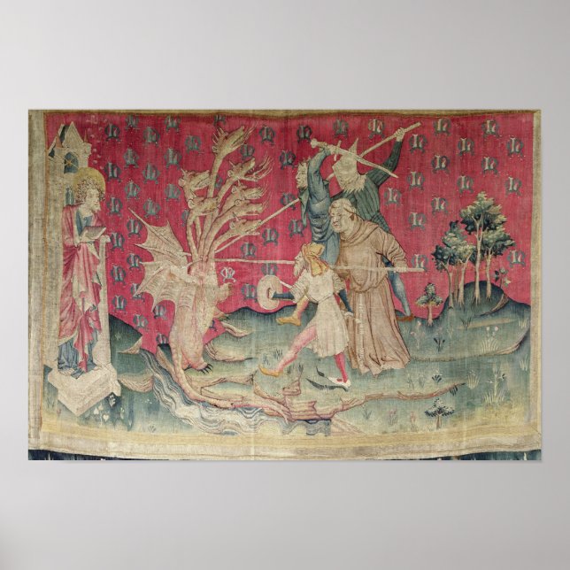 Pôster O Dragão Lutando com os Servidores de Deus (Frente)