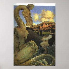 Poster O Dragão Relutante, Maxfield Parrish