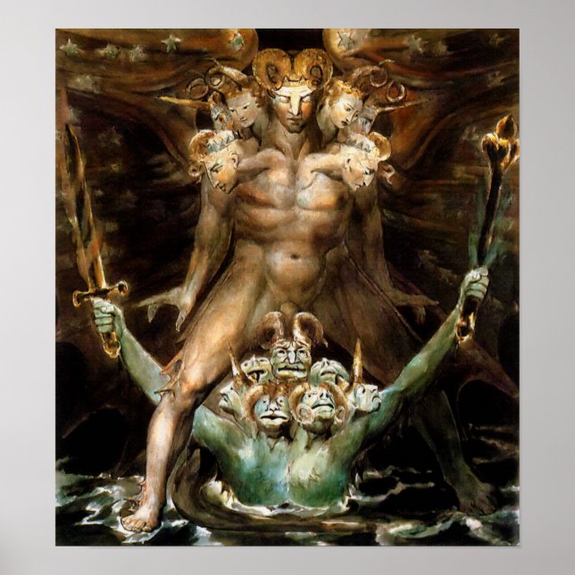 Poster O Dragão Vermelho Excelente e a Besta do Mar (Frente)