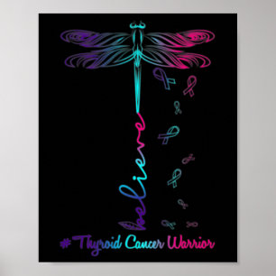 Poster O Dragonfly da Guerreira da Consciência do cancer 