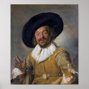 Poster O Drinker Feliz, Frans Hals, 1628-1630