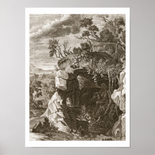 Pôster O eco da ninfa mudado no som, 1731 (gravura