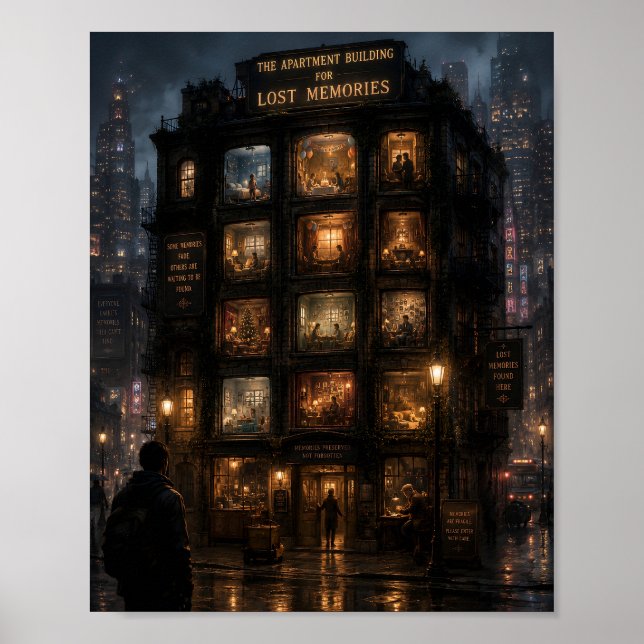Poster O Edifício de Apartamentos para Memórias Perdidas (Frente)