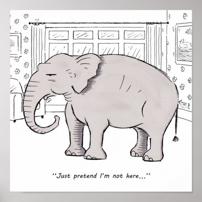 Poster O Elefante na Sala (Frente)