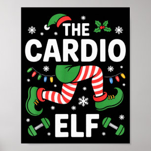 Poster O Elfo Cardio Engraçado Treino de Natal Academia F