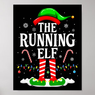 Poster O Elfo Correndo Natal Correndo Corredor Divertido