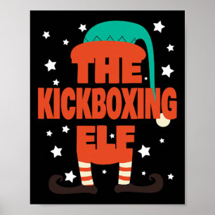 Poster O Elfo de Kickboxing de Natal de Pijama - C de Kic