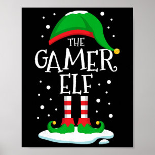 Poster O Elfo Gamer de Natal Família Correspondente Vídeo