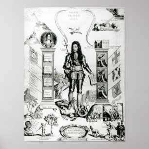 Poster O emblema de Inglaterra, em outubro de 1690