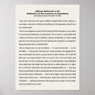 Pôster O Endereço De Gettysburg.