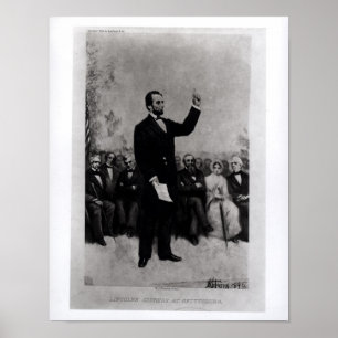 Poster O endereço de Lincoln em Gettysburg, 1895