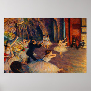 Poster O Ensaio do Ballet no Palco de Degas