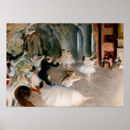 Poster O ensaio no palco de Edgar Degas